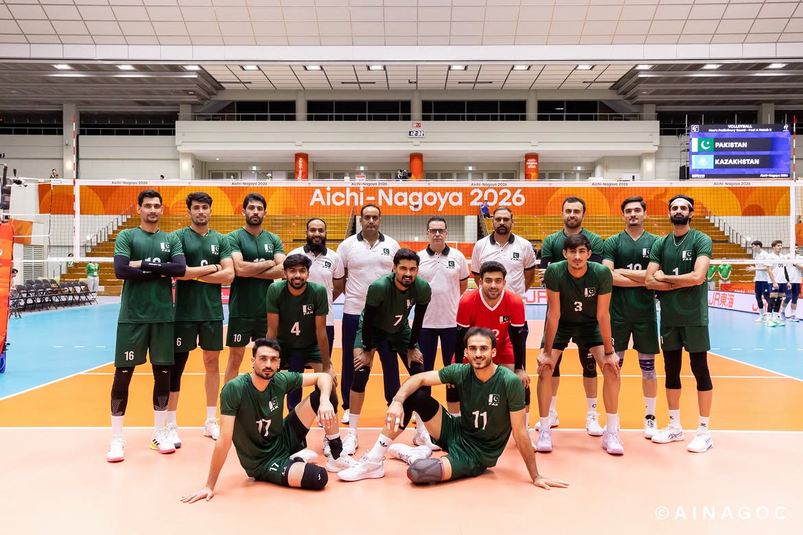 Pakistan Defeat Kazakhstan 3–1 in Men’s Volleyball at 20th Asian Games Aichi-Nagoya 2026